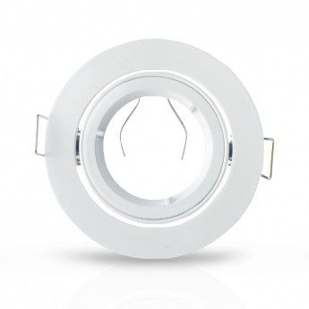 Support plafond Rond Inclinable Blanc Ø93 mm