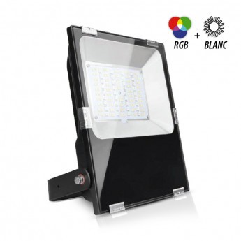 Projecteur Exterieur LED Noir 230V 50W RGB+Blanc IP65