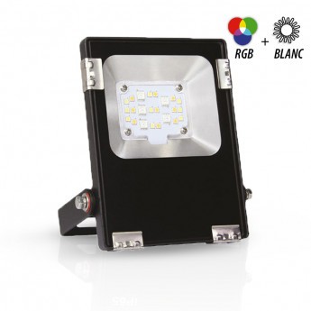 Projecteur Extérieur LED Noir 230V 10W RGB+Blanc IP65