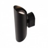 Applique Murale LED GU10 x2 Cylindrique Noir IP44