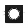SUPPORT PLAFOND CARRÉ ORIENTABLE NOIR 85 MM