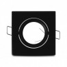 SUPPORT PLAFOND CARRÉ ORIENTABLE NOIR 83 MM