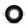 SUPPORT PLAFOND ROND ORIENTABLE NOIR Ø92 MM