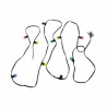 GUIRLANDE FORAINE CABLE PLAT NOIR 10 METRES 10 DOUILLES B22 + AMPOULES