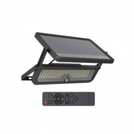 Projecteur Exterieur LED Solaire Noir 8W 3000K IP65 + Détecteur IR + Télécommande