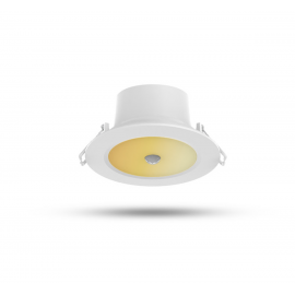 Downlight LED CCT BBC 8W 2700/3000/4000K Gradable blanc + Détecteur