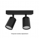 Applique orientable 2 spots noir GU10 x2