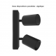 Applique orientable 2 spots noir GU10 x2
