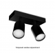 Applique orientable 2 spots noir GU10 x2