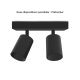 Applique orientable 2 spots noir GU10 x2