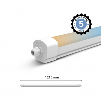 Étanche LED Intégrées CCT 35W 1215 x 63 x 63 mm Traversant - GARANTIE 5 ANS