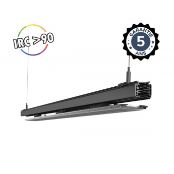 Linéaire LED sur rail Noir 1500mm 45/50/55/60W 4000K - Garantie 5 ans