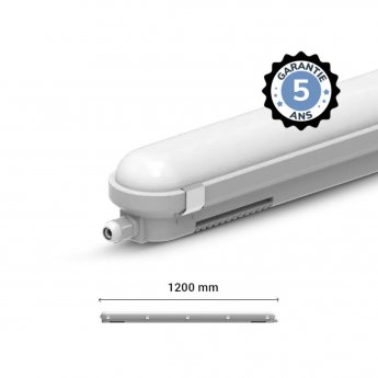 Étanche LED Intégrées - 19-30W 6000K 1200 mm IP65 - Garantie 5 ans