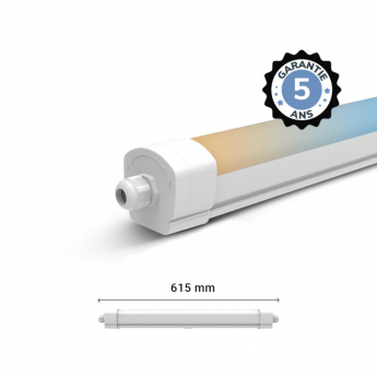 Étanche LED Intégrées CCT 15W 615 x 66 x 63 mm Traversant - Garantie 5 ans