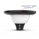 Tête de lampadaire solaire 15W 3CCT IP65 + Détecteur IR