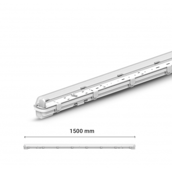 Étanche pour 1 Tube T8 1500 mm Ph/neutre même côté