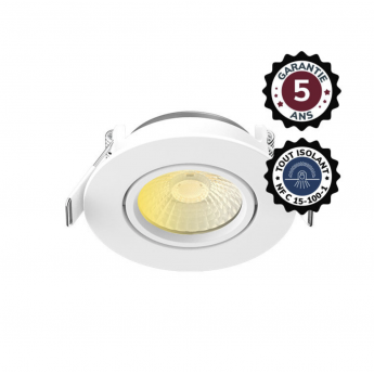 Spot LED inclinable CCT BBC 6W 2700/3000/4000K Dimmable IP65/5X - Garantie 5 ans