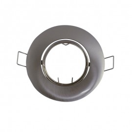Support plafond Rond Inclinable Argent Ø92 mm