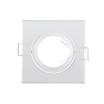 Support plafond Carré Inclinable Blanc 84 x 84 mm