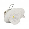 Spot LED Escargot Rond Inclinable et Orientable avec Alimentation Electronique 10W 4000°K
