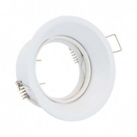 Support de spot basse luminance Rond Rotatif blanc Ø85 x 75 mm IP20